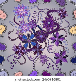 fondo decorativo sin costuras, mandala de flores. Flor. Ilustración vectorial en colores agradables