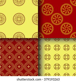seamless decorative background,  flower mandala