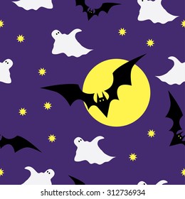 Seamless decorative background Happy Halloween