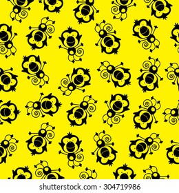 Seamless decorative background with monkeys