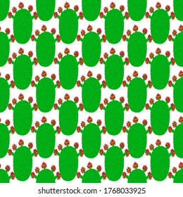 Seamless decorative background. Pattern of the cactus plants. Decorative texture for design of wallpaper, wrapping paper, scrapbook, web, textile.