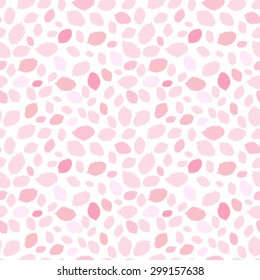 Seamless decorative background with pink leafs