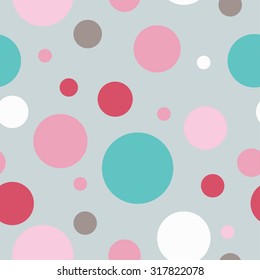 Seamless decorative background with polka dot