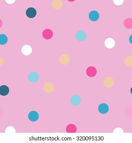 Seamless decorative background with polka dots