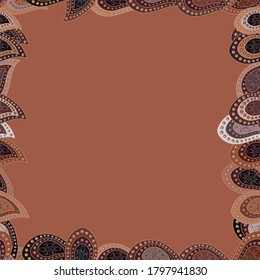 Seamless decorative background. Vector illustration. On purple, neutral and brown colors. Doodles. Can be used for cards, invitations, save the date cards and many more.