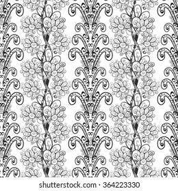 Seamless decorative background. Vector illustration. Can be used for cards, invitations, save the date cards and many more. On gray, neutral and white colors. Doodles.