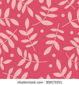 Seamless decorative backgrounds with leaves and branches and points