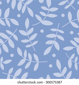 Seamless decorative backgrounds with leaves and branches and points