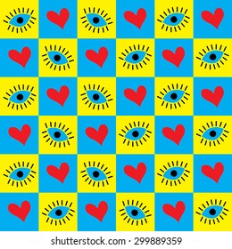 Seamless decorative backgrounds in the style of POP ART