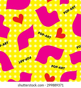 Seamless decorative backgrounds in the style of POP ART