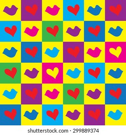 Seamless decorative backgrounds in the style of POP ART