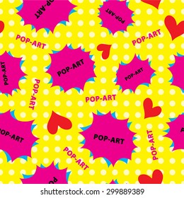 Seamless decorative backgrounds in the style of POP ART