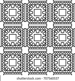 Seamless decorative black and white pattern