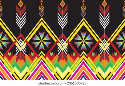 Seamless Decorative Boho Ancient Hand Drawn Ethnic Pattern. ethnic tribal borders,tribal seamless pattern