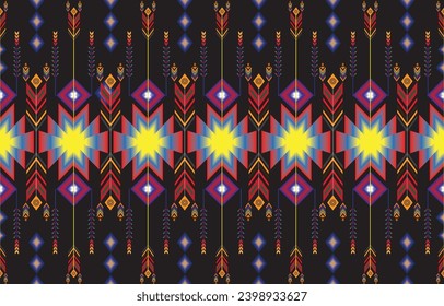 Seamless Decorative Boho Ancient Hand Drawn Ethnic Pattern. ethnic tribal borders,tribal seamless pattern