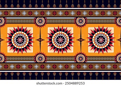 Seamless Decorative Boho Ancient Hand Drawn Ethnic Pattern. Geometric ethnic patterns with simple shapes and beautiful color palettes. business cards, invitation cards, posters, textile printing.