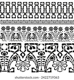 diseño de borde decorativo impecable sobre fondo blanco. Elementos de diseño gráfico de adorno