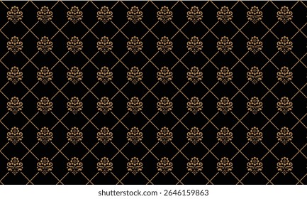 Seamless Decorative Brown Motif Pattern for Fabric and Wallpaper.
