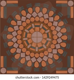 Seamless decorative ceramic tile background