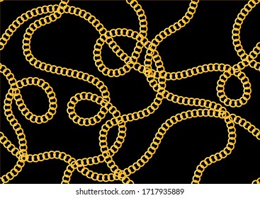 Seamless decorative chain pattern for fashion prints.EPS10 Illustration.