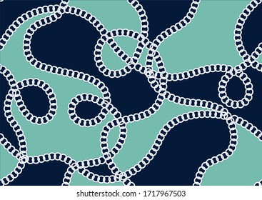 Seamless decorative chain pattern for fashion prints.EPS10 Illustration.