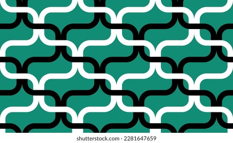 Seamless decorative chain pattern. Vector Illustration.