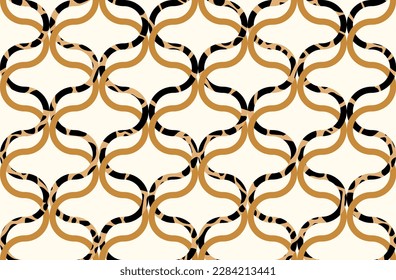 Seamless decorative chain pattern. Vector Illustration.