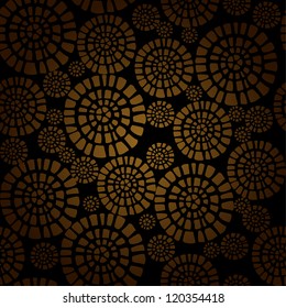 Seamless decorative circle pattern. Endless ornamental round texture. Template for design and decoration