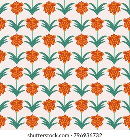 Seamless decorative clivia vector pattern