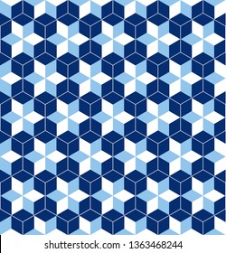 Seamless decorative cube pattern background
