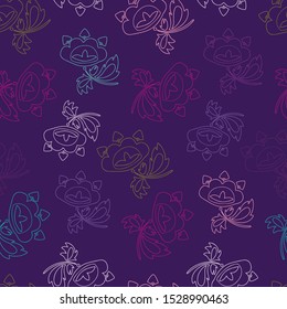 Seamless decorative design with abstract floral forms. The design is suitable for clothes design, wallpaper, background, stationary supplies, etc.