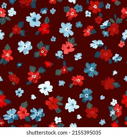 Seamless decorative elegant pattern with cute flower. Vintage antique watercolor style print for textile, wallpaper, covers, surface. For fashion fabric.