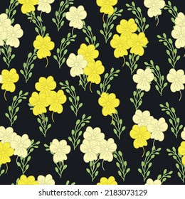 Seamless decorative elegant pattern with cute flowers. Print for textile, wallpaper, covers, surface. Retro stylization. For fashion fabric.