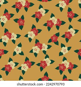 Patrón elegante y decorativo impecable con flores adorables. Imprimir para textil, papel pintado, cubiertas, superficie. Para tela de moda. Estilización retro.