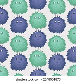 Seamless decorative elegant pattern with cute green and blue. Print for textile, wallpaper, covers, surface. Retro stylization. For fashion fabric.