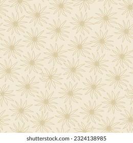 Seamless decorative elegant pattern with cute flowers. Print for textile, wallpaper, covers, surface. For fashion fabric. Retro stylization.
