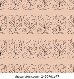 Patrón elegante decorativo sin costuras con tulipanes lindos. Impresión para textil, Fondo de pantalla, cubiertas, superficie. Para tela de moda. Estilo retro.