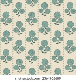 Patrón elegante y decorativo impecable con flores. Imprimir para textil, papel pintado, cubiertas, superficie. Estilización retro. Para tela de moda.