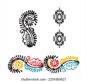 Seamless Decorative Ethnic Pattern, Abstract Ethnic Stripes. Ornamental Vector