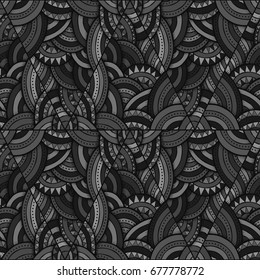 Seamless decorative ethnic pattern design. Vector texture for wallpapers, pattern fills, web page backgrounds
