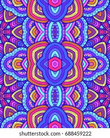 Seamless decorative ethnic pattern design. Vector texture for wallpapers, pattern fills, web page backgrounds