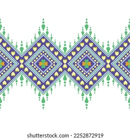 Seamless decorative ethnic pattern with geometric ornaments. Background for printing on paper, wallpaper, covers, textiles, fabrics, for decoration, decoupage, scrapbooking and other