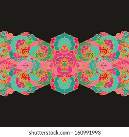 Seamless decorative fantasy pattern