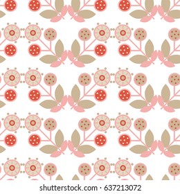 Seamless decorative floral background. Vector illustration.
