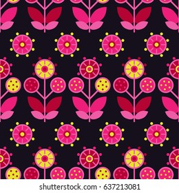Seamless decorative floral background. Vector illustration.
