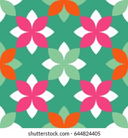 Seamless decorative floral background. Vector illustration.
