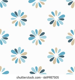 Seamless decorative floral background. Vector illustration. Retro motif. Textile rapport.