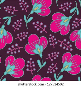 seamless decorative floral pattern