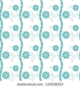 Seamless decorative floral pattern