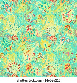Seamless decorative floral pattern